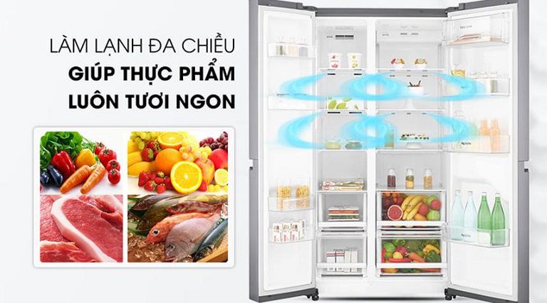 thinh-phat-Tủ lạnh LG GR-B257JDS làm lạnh đa chiều