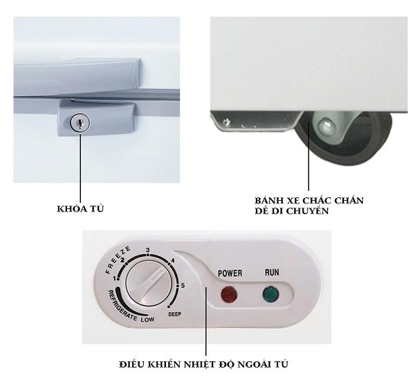 thinh-phat-Tủ đông sumikura SKF-1600SI(JS) khóa an toàn