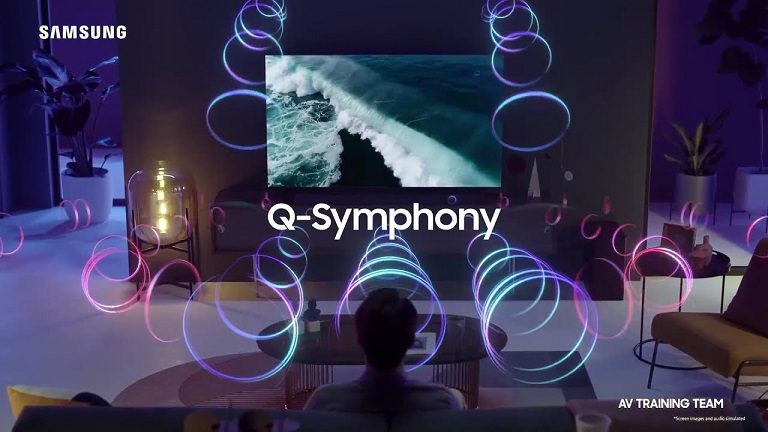 thinh-phat-Công nghệ âm thanh Q-Symphony Tivi samsung QA75LS03B