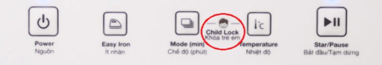thinh-phat-Máy sấy Panasonic NH-E70JA1WVT khóa trẻ em