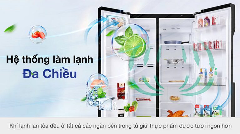 thinh-phat-Tủ lạnh LG GR-B257WB làm lạnh đa chiều