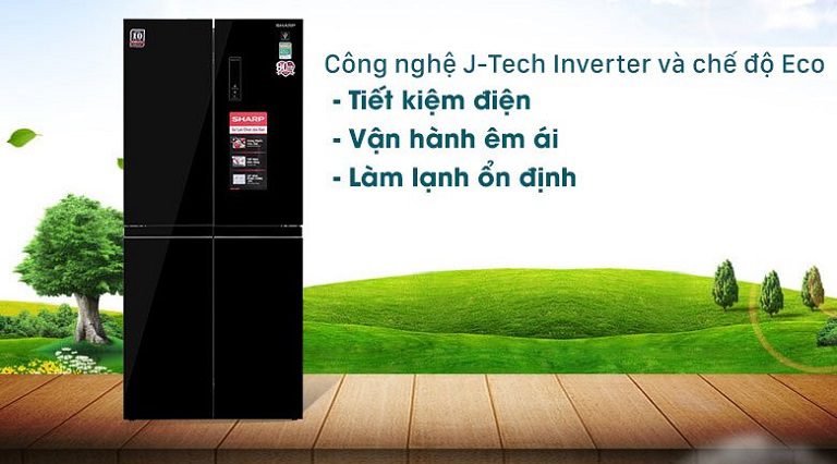 thinh-phat-Tủ lạnh Sharp SJ-FX420VG-BK inverter