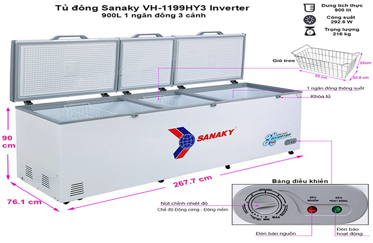 thinh-phat-Tủ đông Sanaky VH-1199HY3