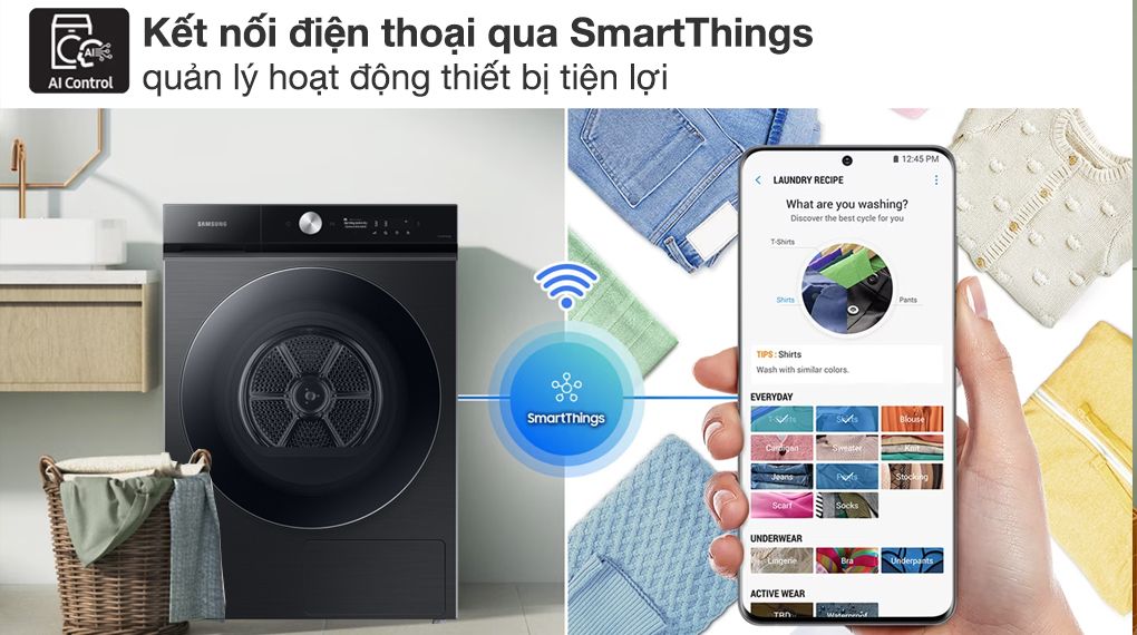 điều khiển từ xa bằng điện thoại thông minh qua ứng dụng SmartThings