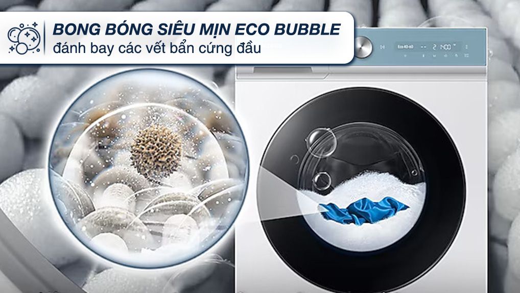 trang bị công nghệ giặt độc quyền bong bóng siêu mịn AI EcoBubble