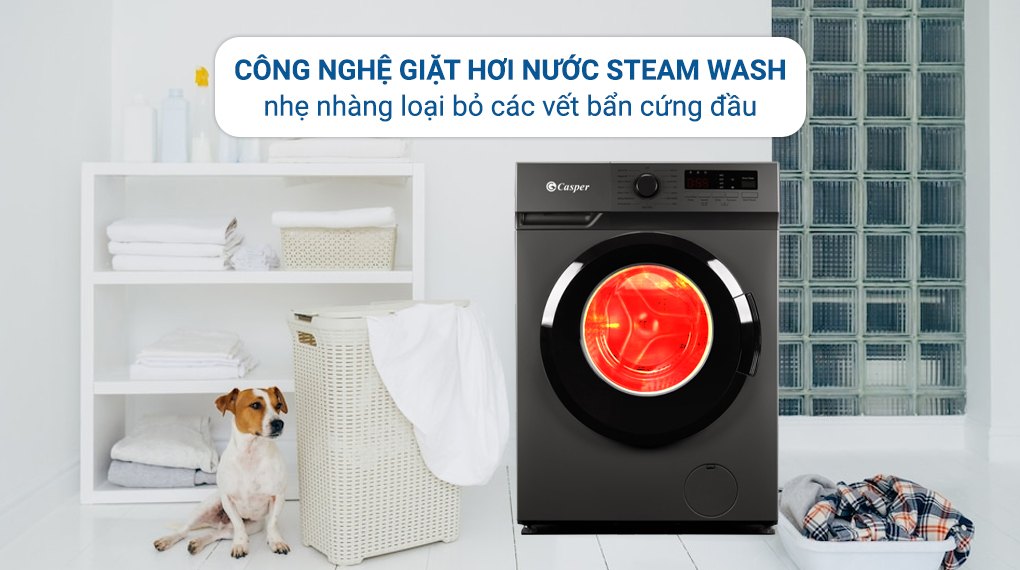công nghệ hơi nước  Steam Wash bảo vệ quần áo nhiều góc độ