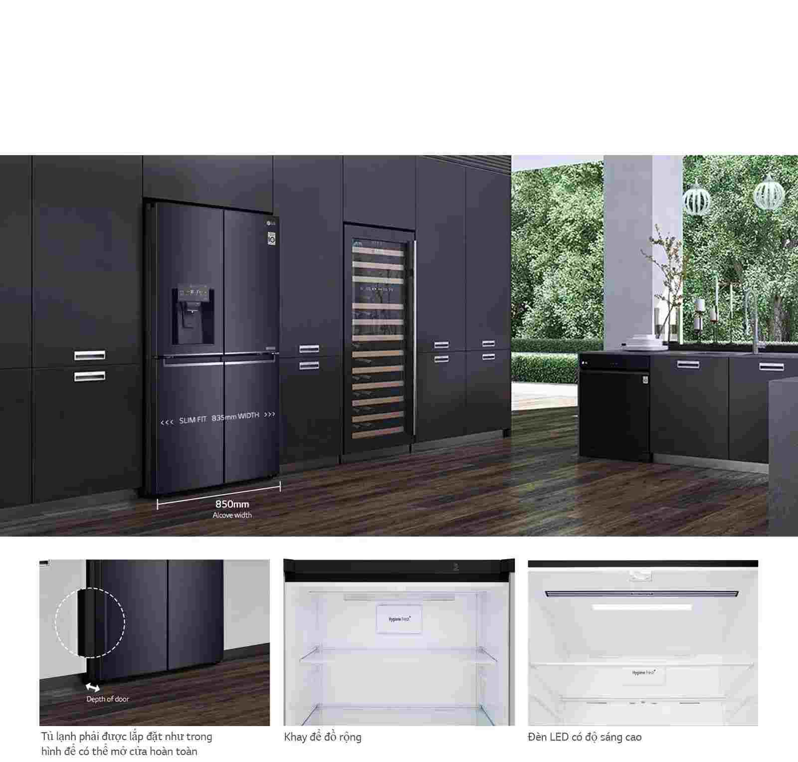 thinh-phat-Tổng quan thiết kế tủ lạnh LG GR-D22MBI