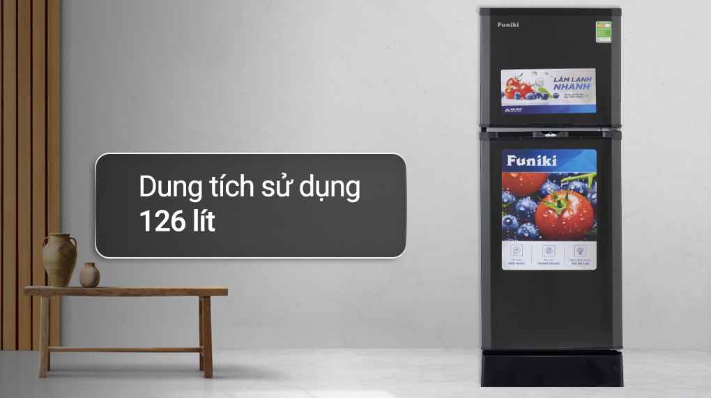 Thiết kế về tủ lạnh Funiki HR T6126TDG