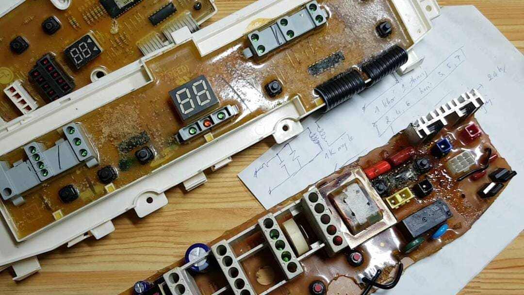 thinh-phat-Do board mạch điều khiển máy giặt Panasonic bị hỏng