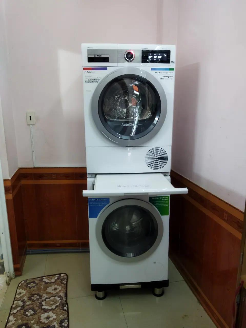 thinh-phat-Sử dụng giá kết nối để chồng máy sấy và máy giặt lên nhau