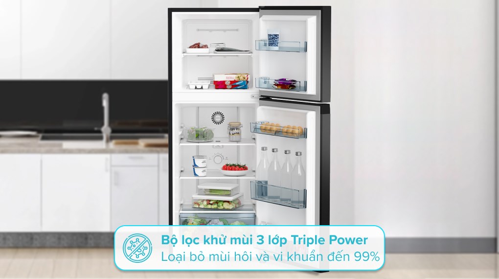 Bộ lọc Triple Power giúp khử mùi và lọc khuẩn tối ưu