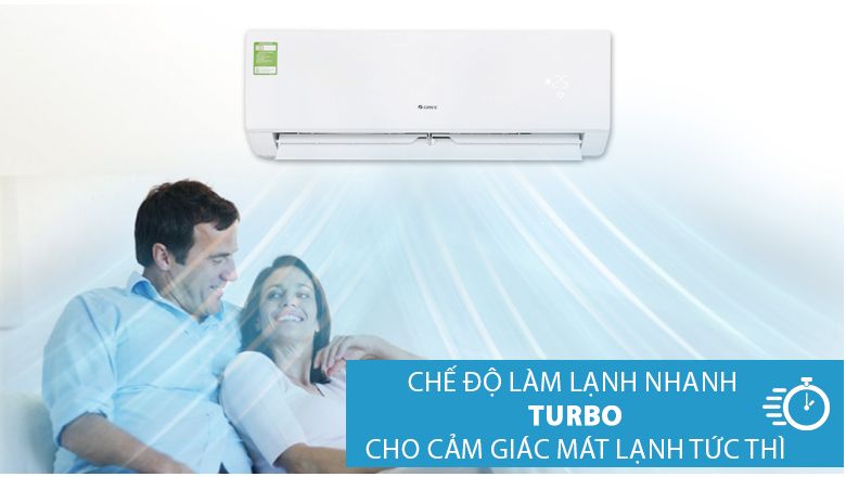 Chế độ Turbo có thể làm lạnh nhanh chóng chỉ sau 3 phút khởi động hệ thống