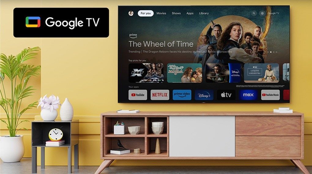 Hệ điều hành Google TV được thiết kế trực quan, bố trí gọn gàng dễ dàng sử dụng