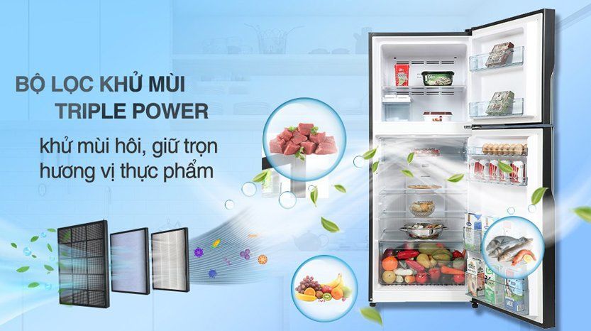 Triple Power là bộ lọc có thể loại bỏ được tất cả các thành phần gây mùi và diệt đến 99,99% vi khuẩn