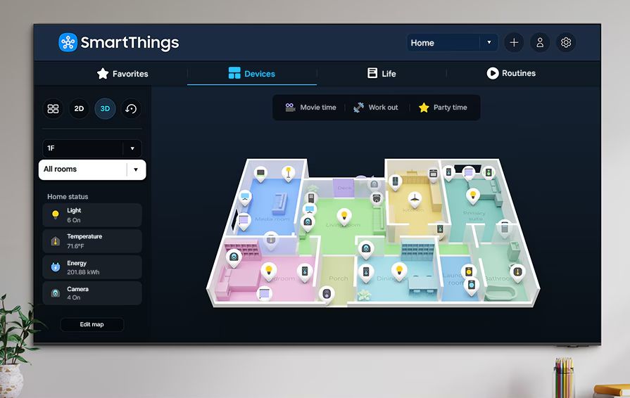 Quản lý ngôi nhà thông minh qua chế độ 3D Map View