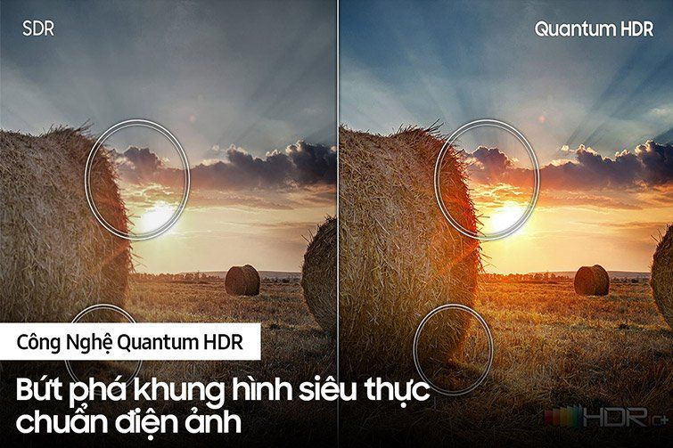 Quantum HDR làm tăng độ tương phản, tối ưu lại được điểm sáng và tối