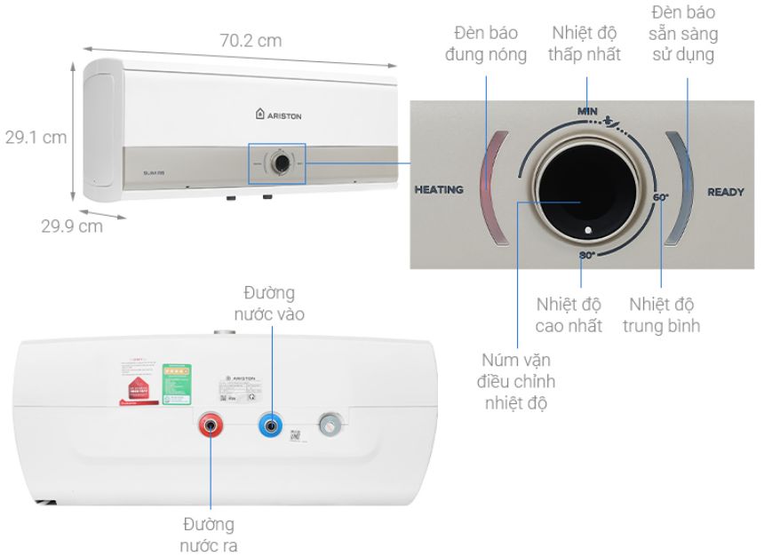 Thiết bị có cấu trúc tối giản, với bảng điều khiển được đặt ở một bên