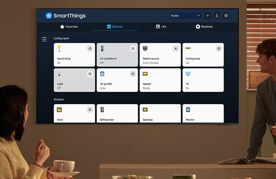 rung tâm SmartThings sẽ giúp điều khiển và quản lý các thiết bị ở trong căn nhà