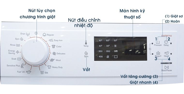 Màn hình và nút điều khiển được thiết kế thông min