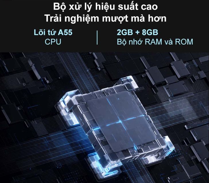 Bộ xử lý cực kỳ mạnh mẽ vì sở hữu CPU Quad - Core A55 và GPU Mali G52