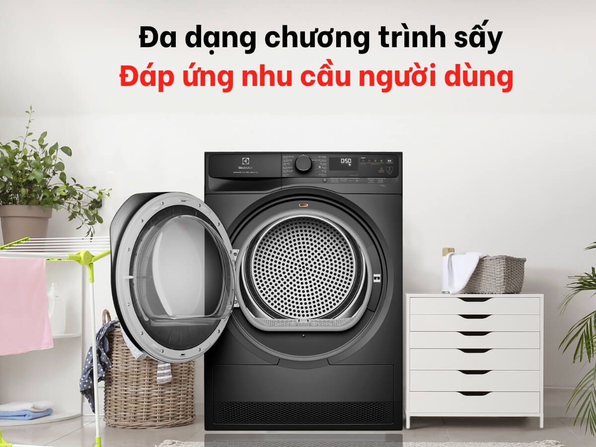 Electrolux EDH902R9SC thuộc dòng máy sấy bơm nhiệt sang trọng và hiện đại