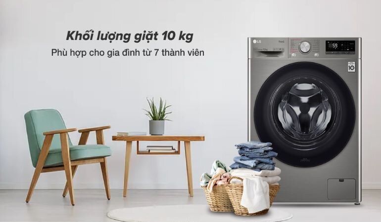 Tổng quan chung về chiếc máy giặt LG cửa ngang 10kg