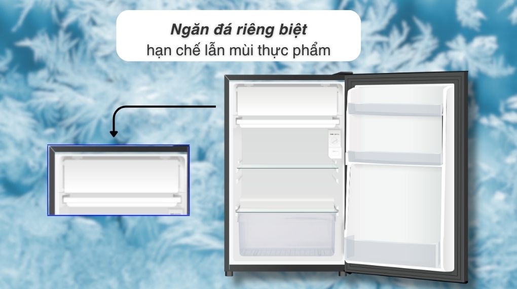 Thiết kế ngă đá riêng biệt, hạn chế tình trạng lẫn mùi trên thực phẩm