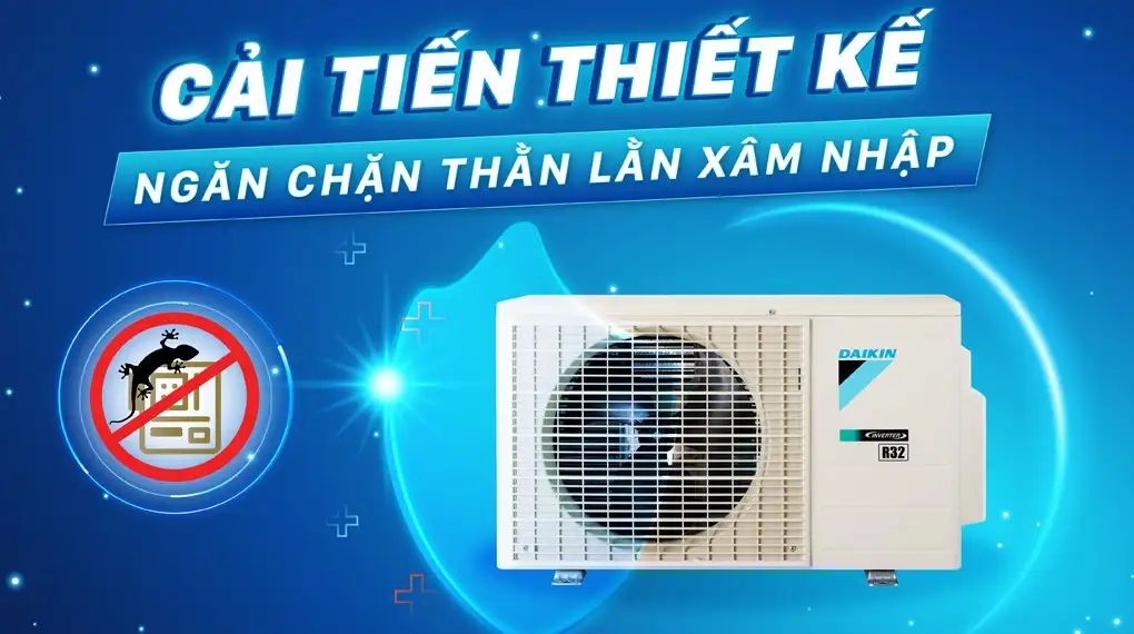 Cải tiến thêm ở phần vỏ máy, ngăn chặn thằn lằn xâm nhập nhờ trang bị lỗ thoát nước