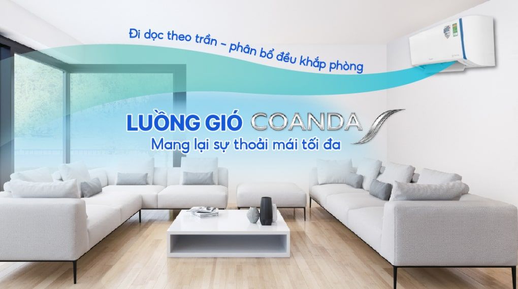 Coanda mang đến luồng gió dịu nhẹ không gió buốt