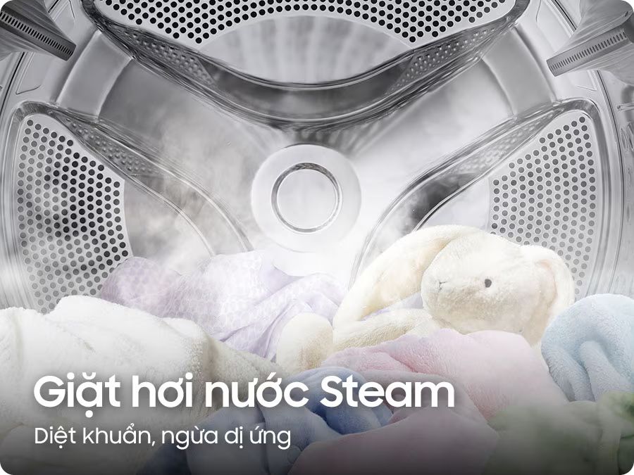 Công nghệ giặt hơi nước Steam sử dụng nhiệt độ cao