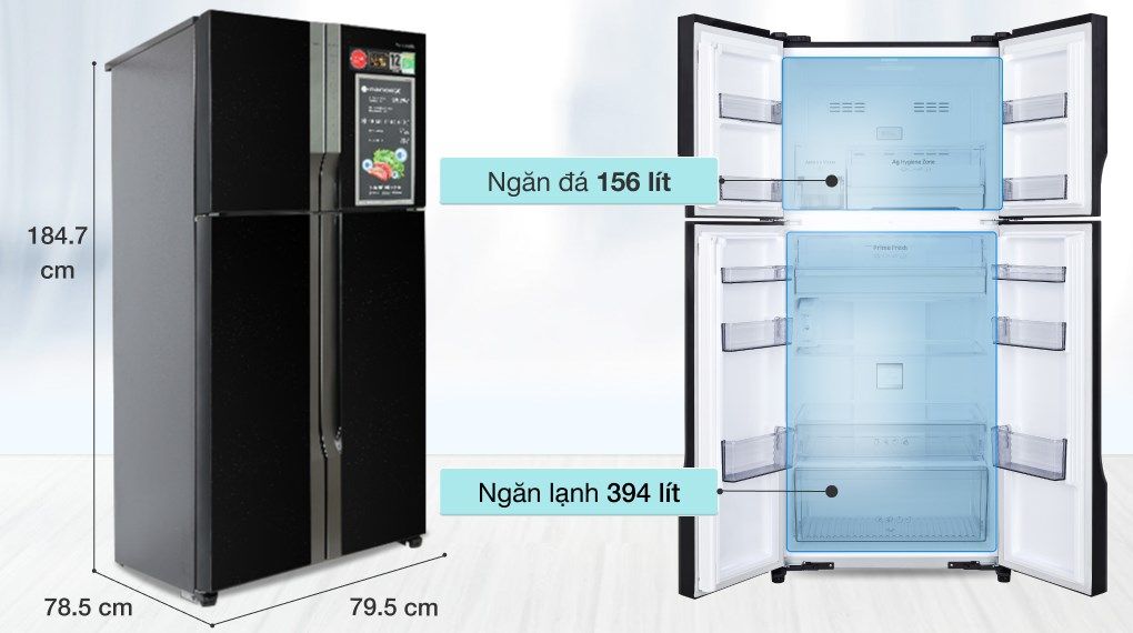 Tủ lạnh Panasonic 4 cánh NR-DZ601YGKV