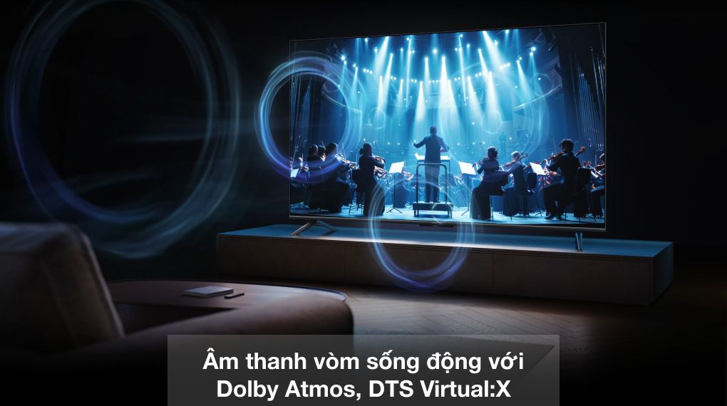 Dolby Atmos và DTS Virtual:X đem đến âm thanh vòm sống động, nâng tầm không gian giải trí
