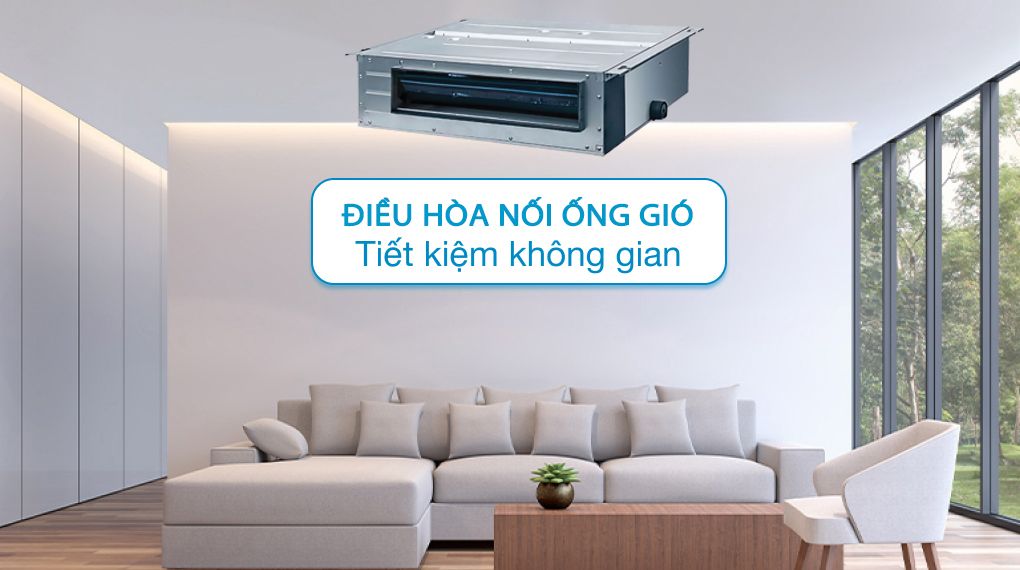 Gree GUD100PHS1/A-S/GUD100W1/NhA-S có thiết kế mỏng với độ dày dàn lạnh thấp