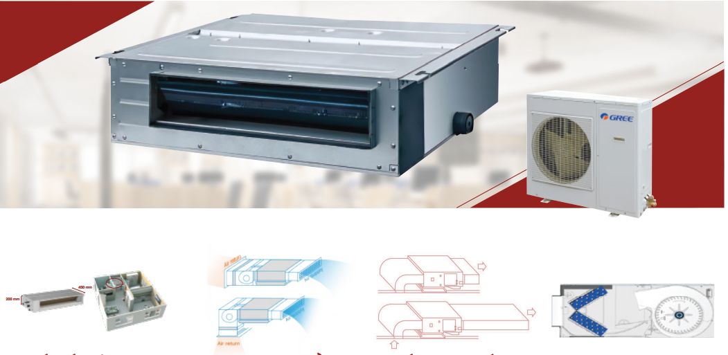 Áp suất tĩnh có thể nâng cao tối đa 200 Pa