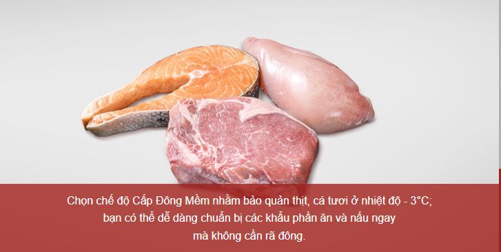 Nhiệt độ -3 độ C bảo quản thực phẩm tươi sống