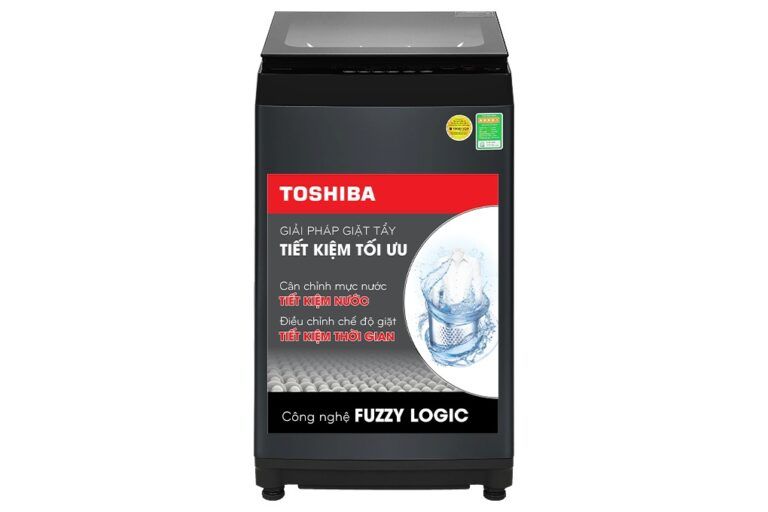 Máy giặt Toshiba 8kg thuộc dòng lồng đứng hay còn gọi là cửa trên