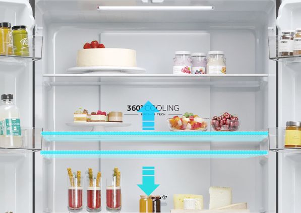 Các khay ngăn được làm từ chất liệu kính cường lực có độ bền cao