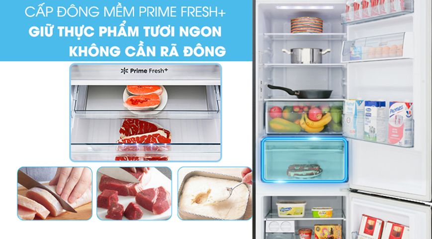 Prime Fresh là công nghệ cấp đông mềm, giữ độ tươi ngon cho thực phẩm ở mức nhiệt -3 độ C
