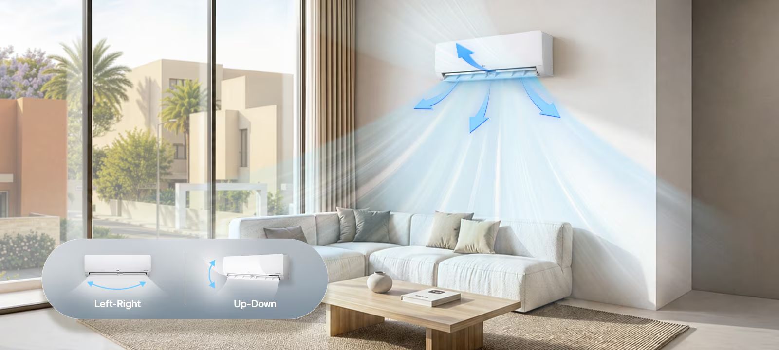 Tổng kho điều hòa, điện máy miền Bắc tại Hà Nội Chức năng đảo gió 4 chiều phân bổ khí mát đồng đều