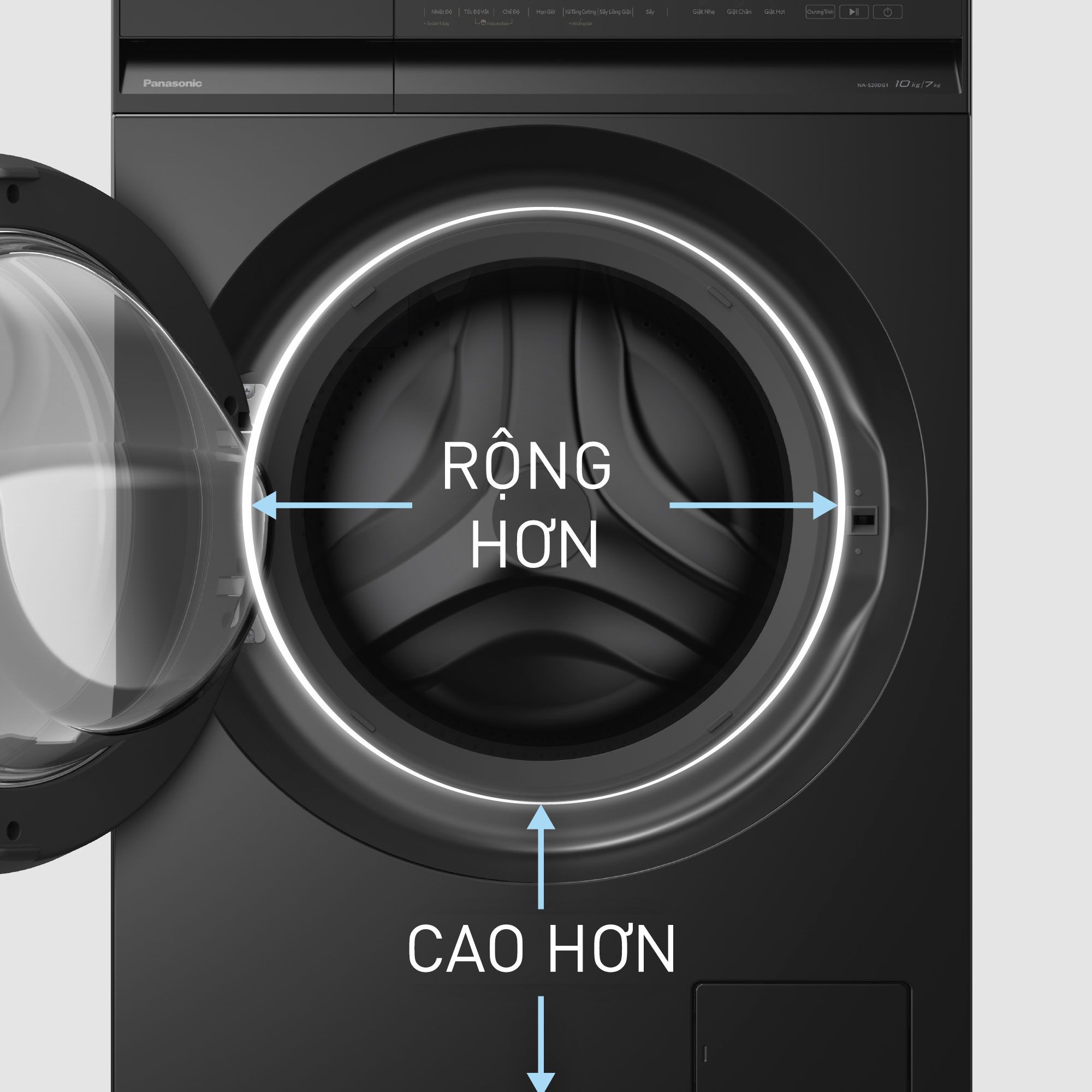 Tổng kho điều hòa, điện máy miền Bắc tại Hà Nội Máy được thiết kế tối ưu với cửa máy rộng hơn kết hợp lồng giặt được nâng cao