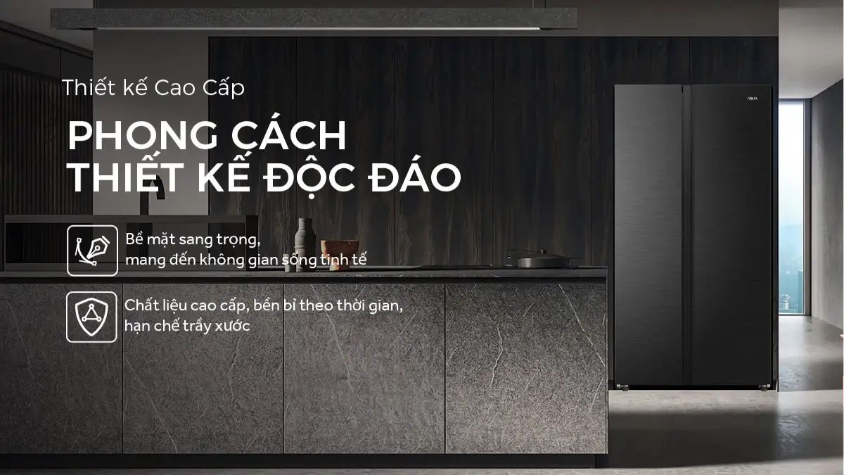 Aqua AQR-S682XA(FS) đáp ứng thẩm mỹ cao cho không gian 