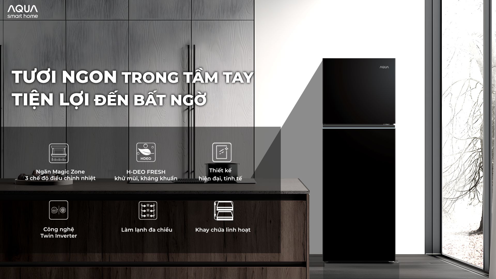 Thiết kế hiện đại, phù hợp lắp cho nhiều không gian phòng bếp 