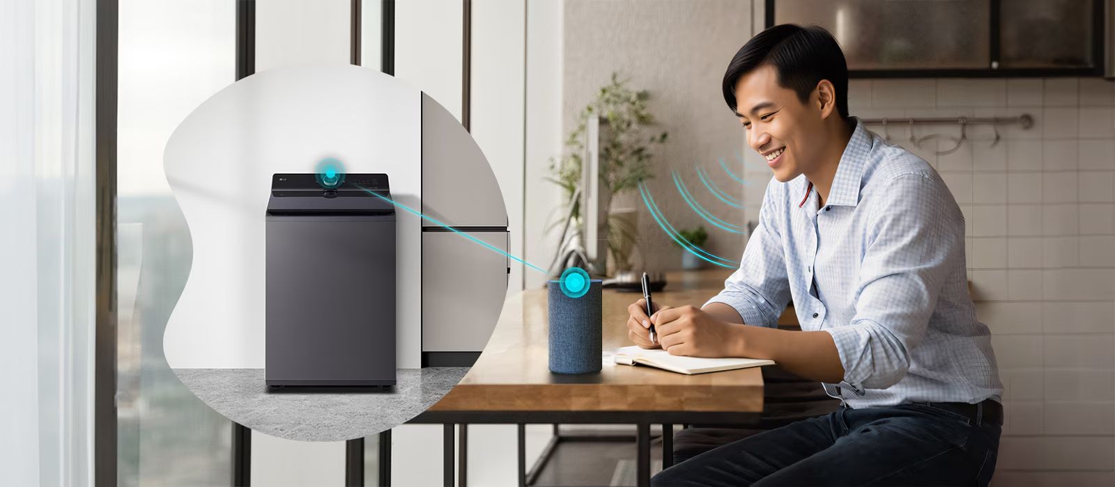 Giặt giũ dễ dàng bằng giọng nói qua trợ lý AI 