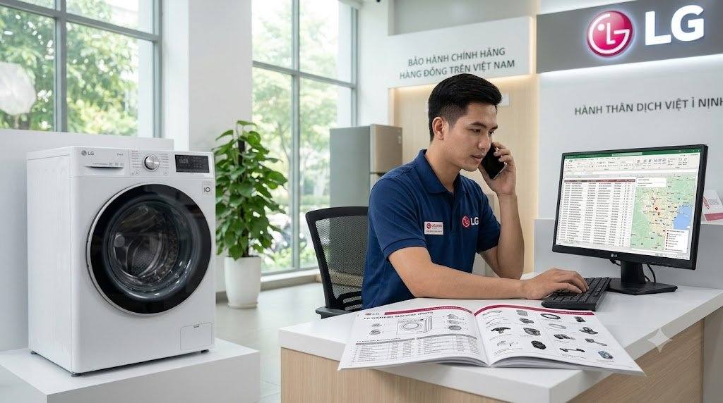 Tra cứu tổng đài bảo hành máy giặt LG qua điện thoại