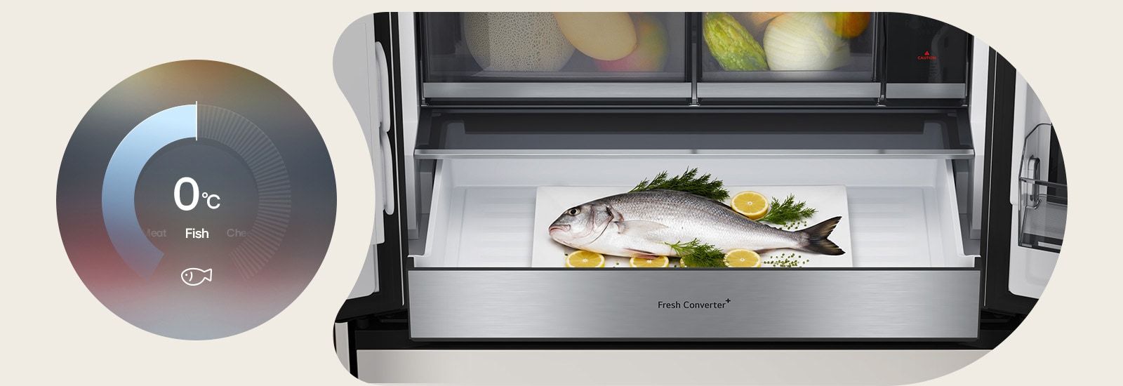 Cài đặt mức 0 độ C để bảo quản cá