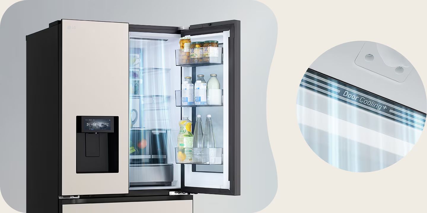 Công nghệ làm lạnh từ cửa tủ DoorCooling+