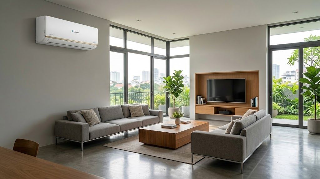 Điều hòa Casper Inverter 24000 BTU lắp trong phòng khách rộng