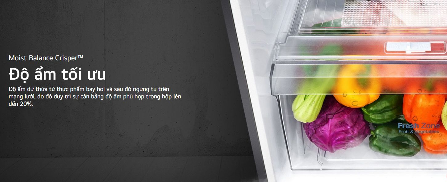 Tích hợp công nghệ Moist Balance Crisper™ ở ngăn rau củ 