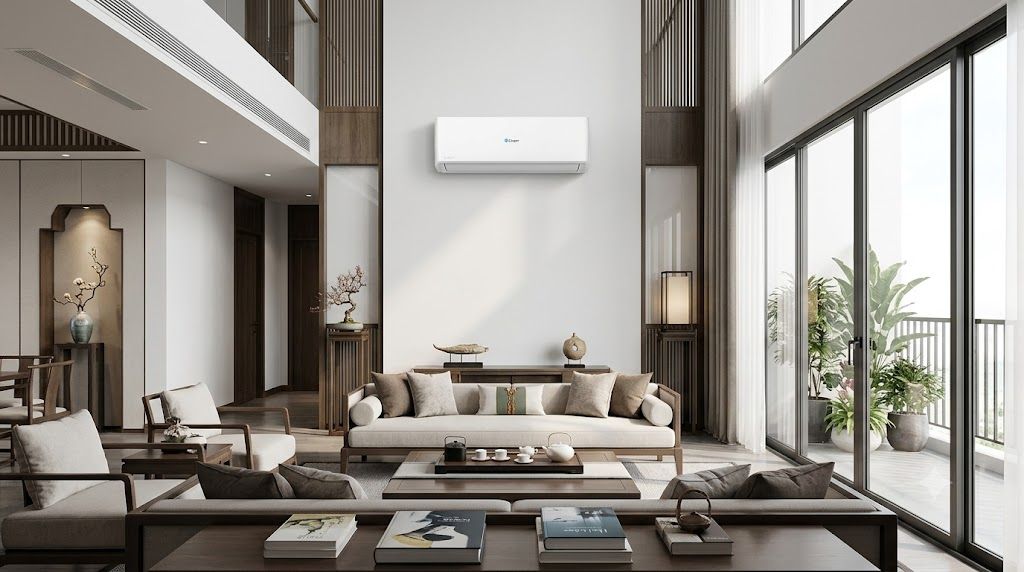 Tổng kho điều hòa, điện máy miền Bắc tại Hà Nội Điều hòa Casper công suất lớn 18000-24000 BTU trong phòng khách rộng