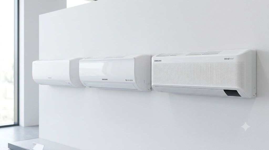 Các dòng điều hòa Samsung trưng bày so sánh giá theo từng loại máy